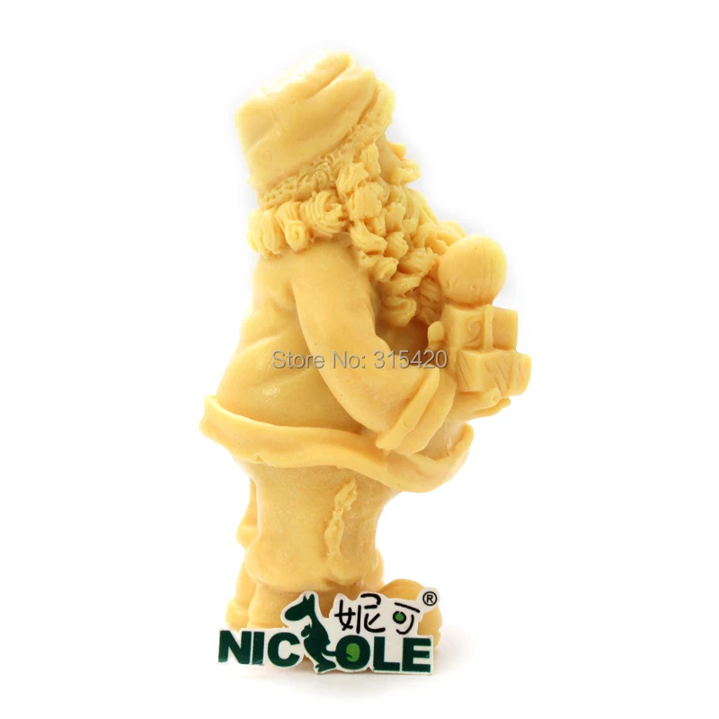 Skup Darmowa wysyłka Nicole R1234 3D ojciec boże narodzenie santa Claus forma do mydła foremka na świece DIY żywica, gliny rzemiosło formy pudding z galaretką formularz
