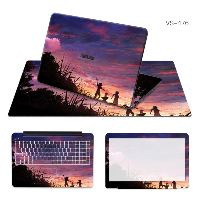 

Laptop Stickers Mouse Pad Sets Skin for Asus W509L/N501J/F556V/F454/VM410L/FX51/GL552/UX305/F455L/X541S/zx60v/N61/VM591U Cases