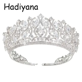 

Hadiyana Wholesale Wedding Bridal CZ Tiara Crowns Princess Queen Big Headbands Wedding Hair Accessories Crown HG6012
