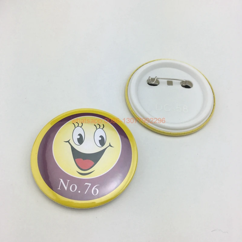 20pcs lot custom button badge 44 44mm with your design tinplate