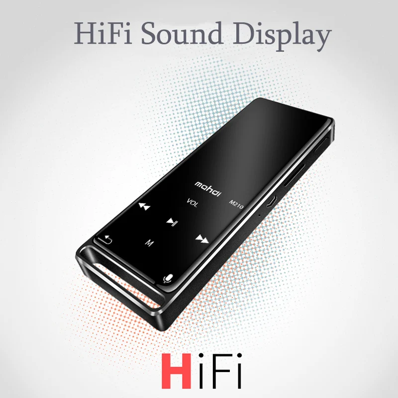 Mahdi M210 16G bluetooth MP3 плеер Музыкальный плеер Спортивный Портативный без потерь HiFi TFT 1,8 дюймов экран FM радио Запись