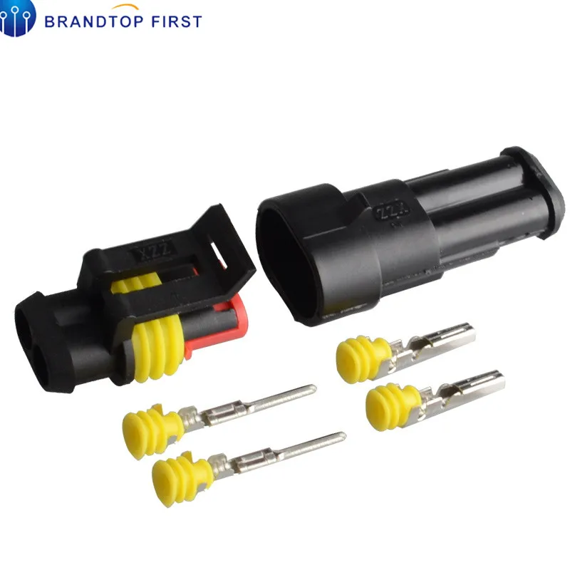 

Promotion! 10 Kit 2Pin Way Sealed Waterproof Electrical Wire Connector Plug Car Auto Kits