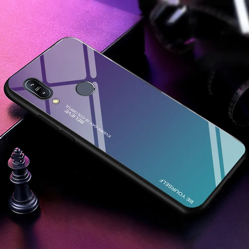 

Gradient Tempered Glass Case For Asus Zenfone Max Pro (M2) ZB631KL Max Pro (M1) ZB601KL ZB602K For Asus Zenfone Max (M2) ZB633KL