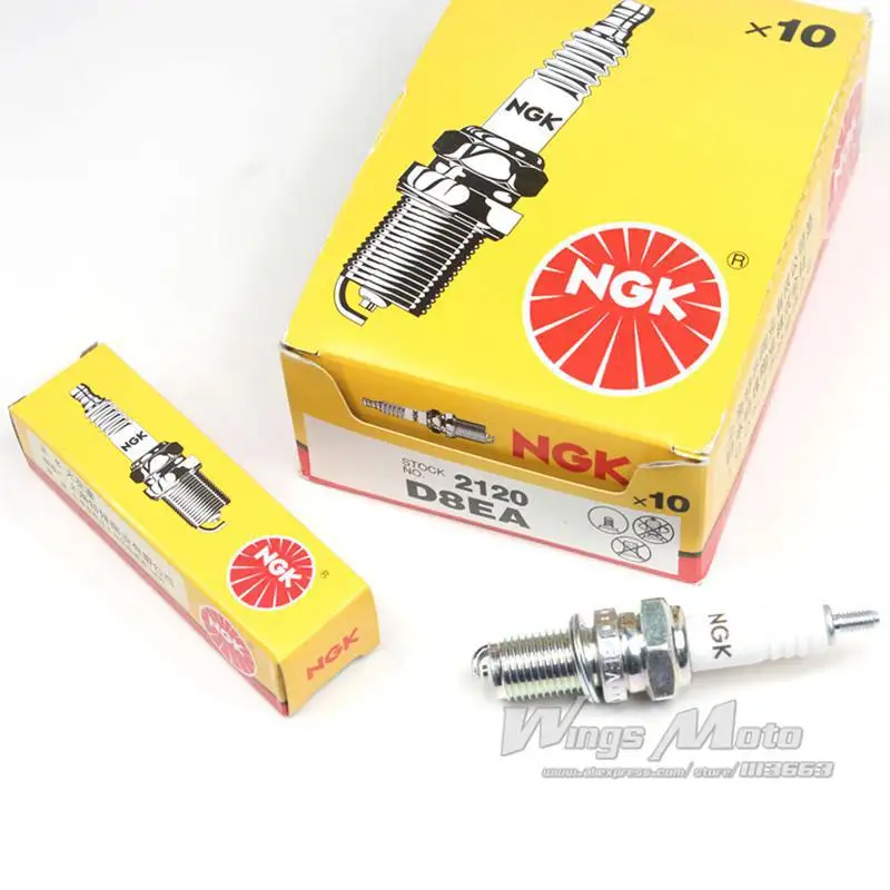 10 x NGK Spark Plug Plugs D8EA 2120 BAYOU WOLVERINE GL1000 TW200 CH250