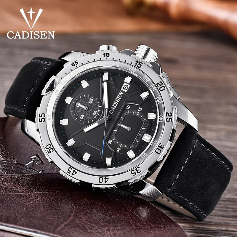 Мужские часы Cadisen мужские s часы бизнес класса Relogio masculino лучший бренд класса люкс модные спортивные часы светящиеся водонепроницаемые наручные часы для мужчин