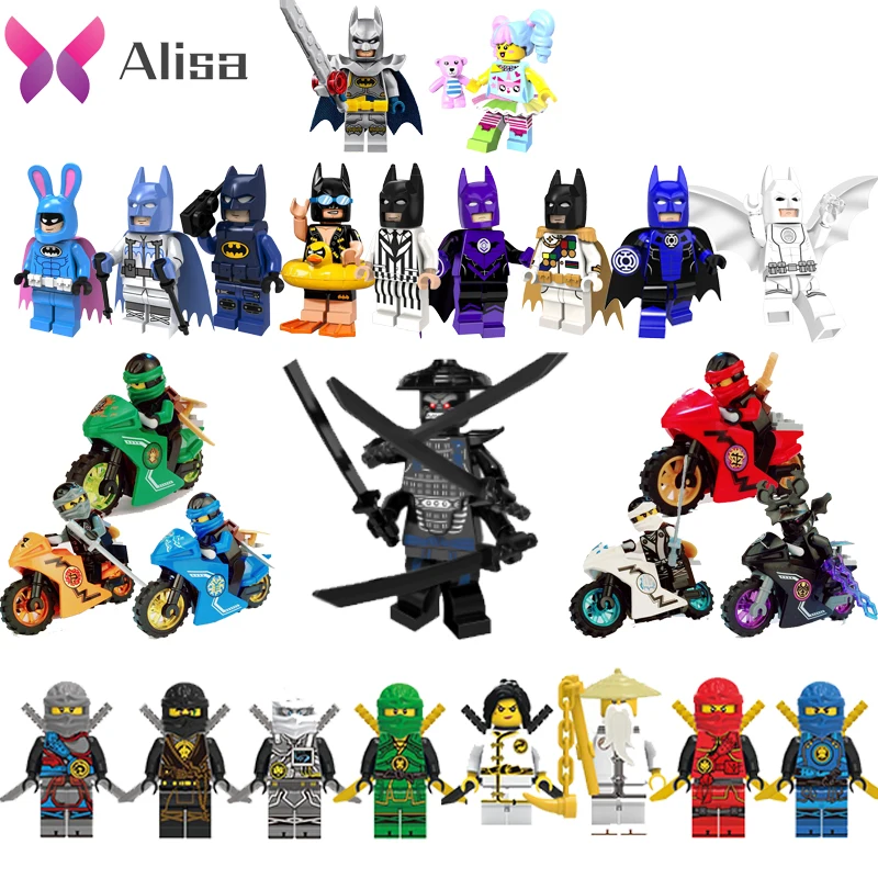 

Duplo ninjago mini bricks figures Motorcycle Kai Jay Cole Zane Lloyd Model brinquedos building blocks toys figures for children