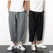 S-3XL Для мужчин одежда стилист модные широкие брюки свободные summernine Штаны брюки длиной до щиколотки штаны-шаровары певица костюмы