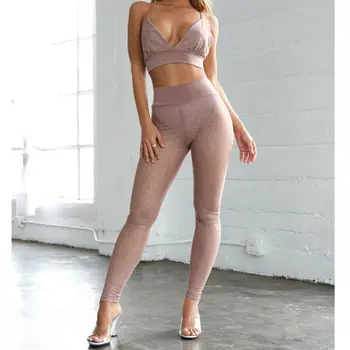 

Hot Sale Women Sexy Sheer Mesh See Through High Waist Long Pants Summer Slim Stretch Elastic Shinny Trousers Bikini Cover Up CA