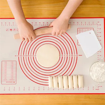 

Kitchen Accessories 1Pc Non-stick Silicone Baking Mat Vegetable Cutter Kneading Dough Pad Kitchen Cooking Tools Kitchen Gadget,Q