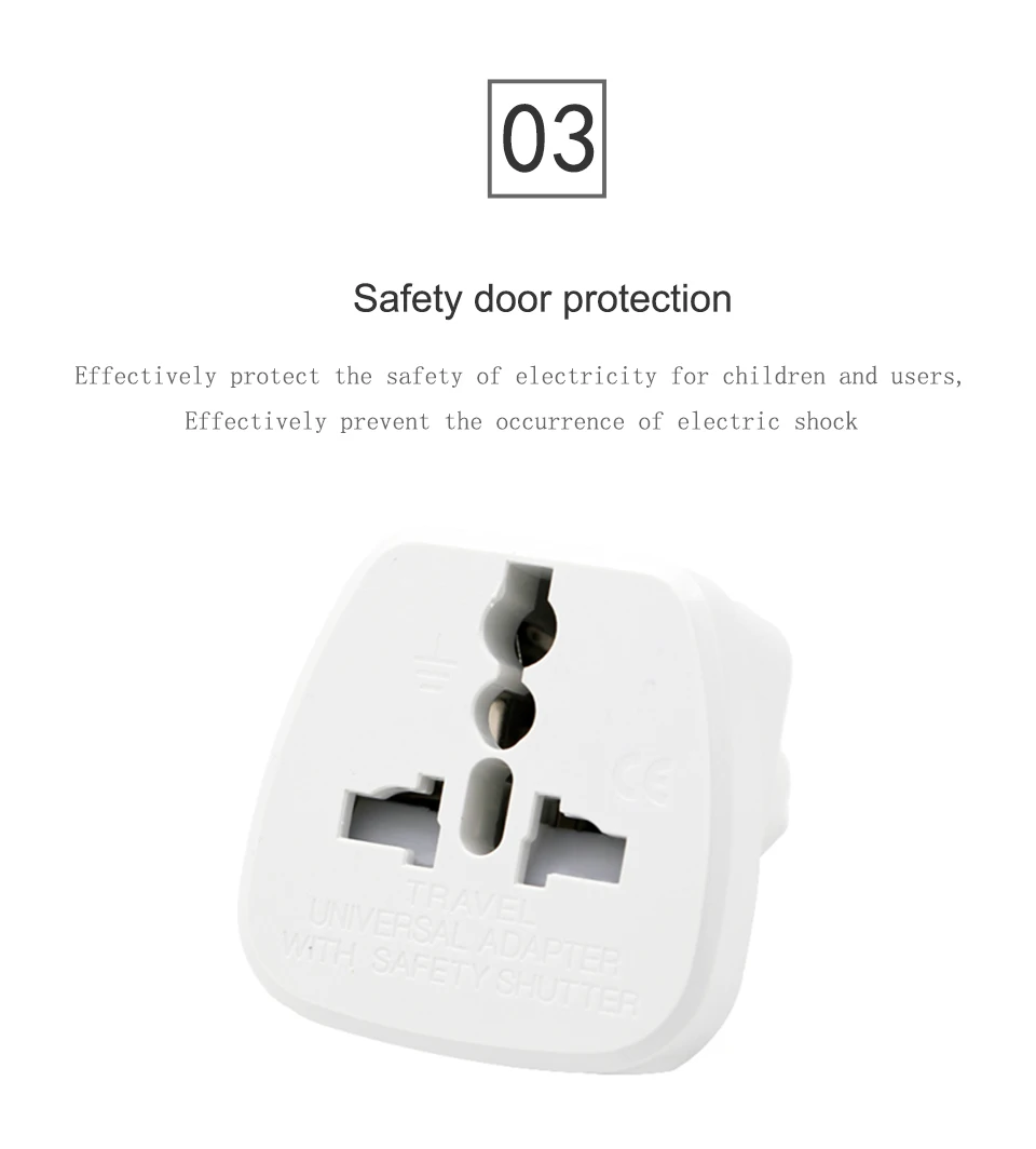 Common 250V 10A Universal US UK AU to EU AC Travel Power Plug European Charger Adapter Conversion Adaptor for Travel Home Use (7)