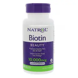 Natrol Biotin 10000 Mcg красота способствует здоровым волосам кожи и ногтей 100 шт