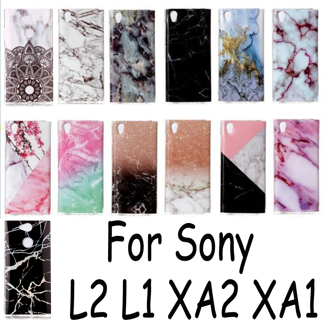 360 Мрамор мягкий чехол для sony Xperia L2 L1 XA2 XZ2 XA1 XA мягкие Fit Гибкая Резина TPU гель кожи