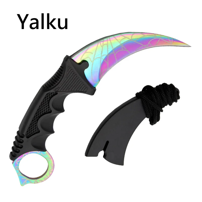 

Yalku Karambit Knife with Sheath Outdoor Hunting Survival Tools Knife+Pocket Folding Key Knife Outdoor Survival Tool Hand Tool