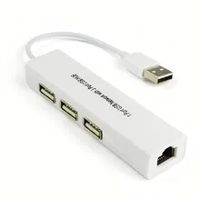 USB к RJ45 беспроводной локальной сети Ethernet сетевой кабель-адаптер 3 Порты и разъёмы концентратор 2 в 1 Win7 8 XP