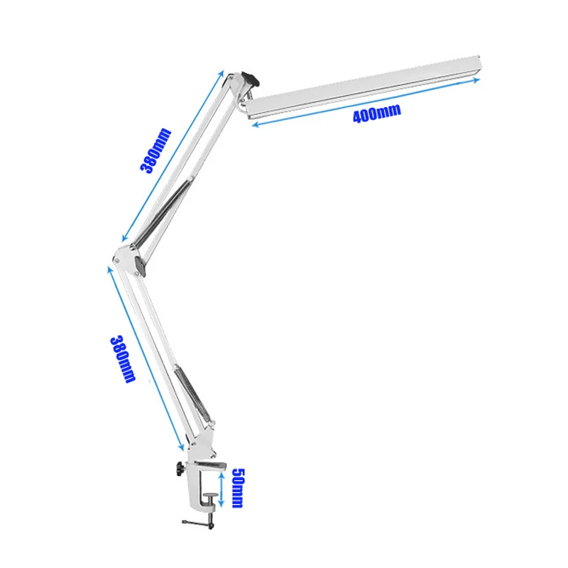 Стильный металлический светодиодный Architect настольная лампа на зажиме лампа для офиса с USB поворотным рычагом затемняемая лампа 3 уровня яркости