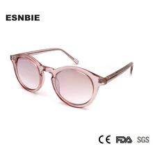 ESNBIE средней Размеры Для женщин розовый круглые очки с Винтаж круглые солнечные очки Женская мода Oculos Для женщин UV400 оттенков