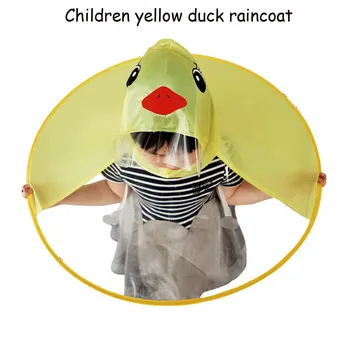 

Children Cute Duck Raincoat Kids UFO Rain Coat Children Creative Umbrella Hat Magical Hands Free Raincoat Cute Duck Rain Gear