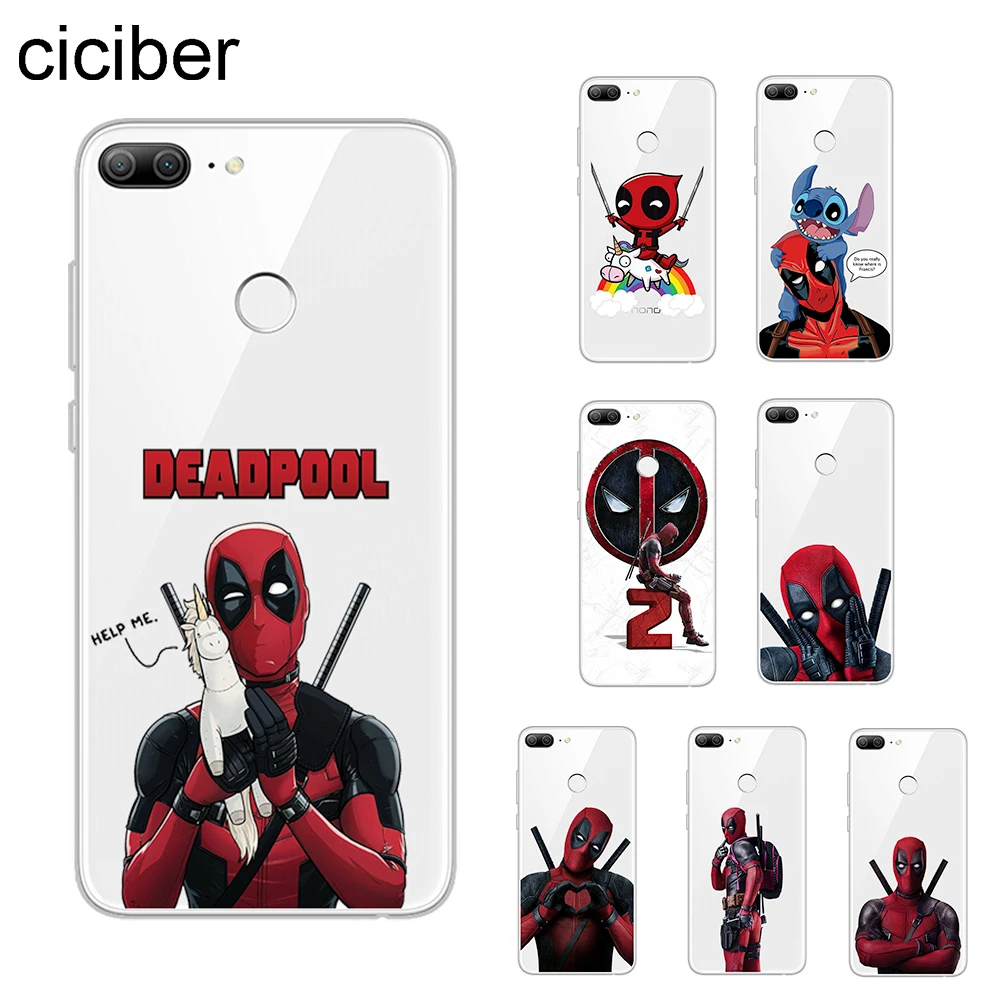 

ciciber DC Marvel Deadpool Cover For Huawei Honor 9 Lite 8 10 Pro Lite Note Play X Phone Case Coque Soft Silicone TPU Fundas