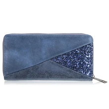 2016 Brand Women Wallets Dollar Price Purse PU Leather Card Holder Money Bag Patchwork Wallets Large ZIipper Long Wallets 500597