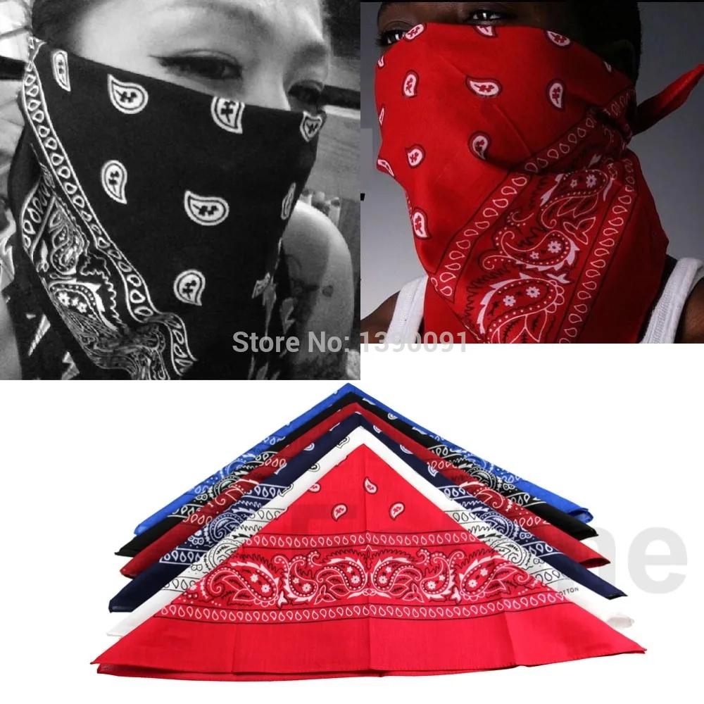 

1PC Cotton Scarf Paisley Bandana HeadWrap Hair Wrap Double Side Print Headband