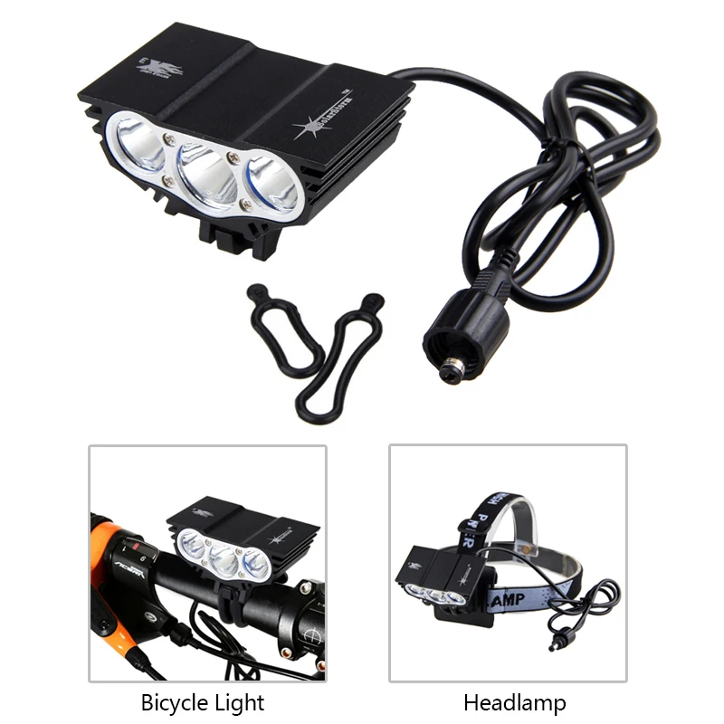 Perfect SolarStorm 1800Lm 3 LED lamp beads 12000mAh Battery Bicycle Light Headlight Cycling Bike Front Light With AC Charger+Headband 5 Perfect SolarStorm 1800Lm 3 LED lamp beads 12000mAh Battery Bicycle Light Headlight Cycling Bike Front Light With AC Charger+Headband 5