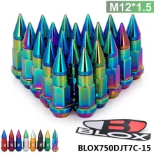 Epman-20pc blox гонки jdm стиль 50 мм алюминия продлен тюнер колесные гайки с спайк для колесных дисков m12x1.5 ep-blox750djt-15
