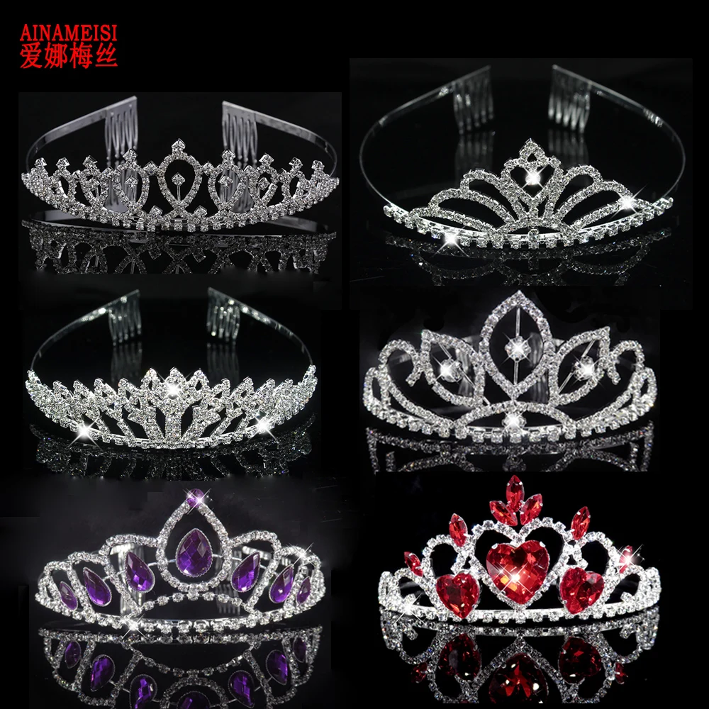 AINAMEISI Tiaras y coronas para mujer, banda para el pelo, corona de