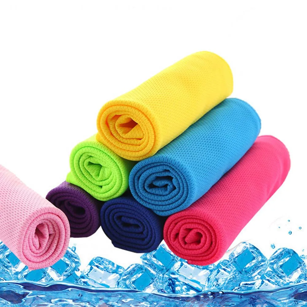 Multicolor 90*30cm Ice Sports Towel Utility Enduring Instant Cooling