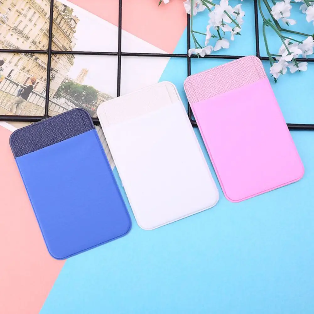 

Elastic Mobile Phone Wallet ID Credit Card Holder Adhesive Pocket Sticker Case Travel Accessories