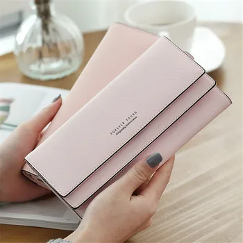 

Women's purse women wallet women card holder coin purse coin female wallet long large capacity wallet female clutch 3 folders