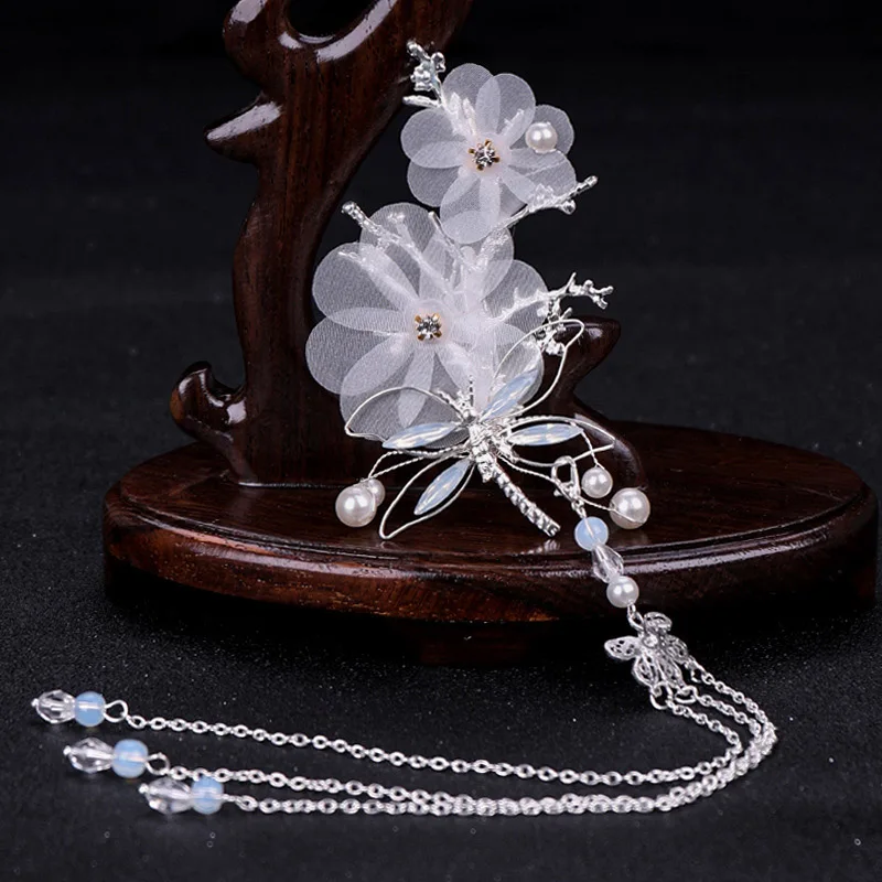 

Yarn Butterfly Long Tassel Hair Pins Hair Clips Flower Hairpins Headpiece Head Jewelry Women Wedding Hair Piece Accessories LB