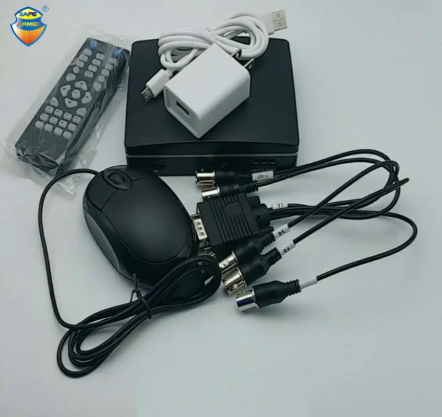 Мини камера видеонаблюдения 4 канала AHD DVR 1080N гибридный видеорегистратор NVR 5 в 1