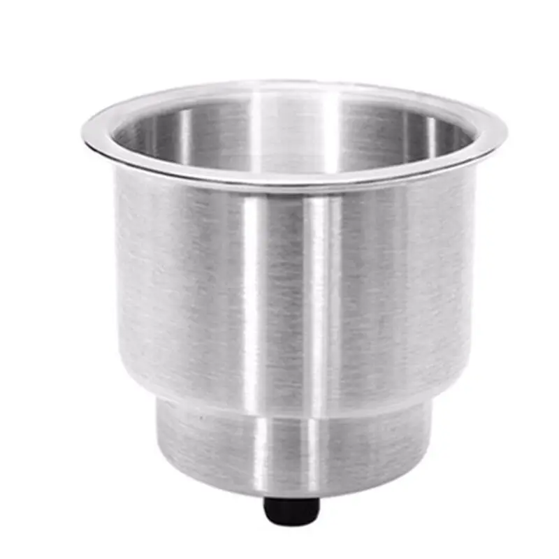 

2PCS Recessed Stainless Steel Cup Drink Bottle Holder with Drain Marine for Boat Rv Camper Car Truck Two Stage