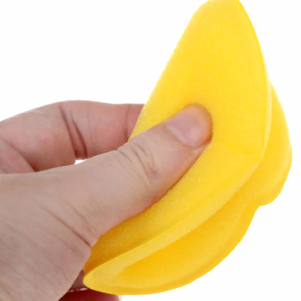 12 шт ручной мягкий воск желтый цвет уход чистота очистка полировка автомобиля полированная круглая желтая губка для автомобиля