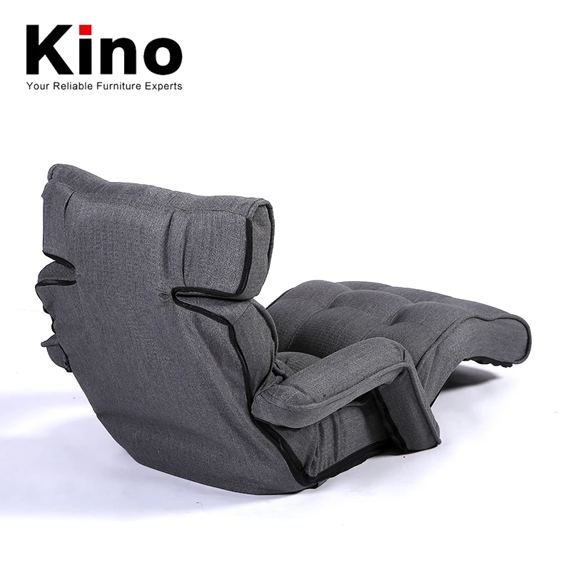 Многофункциональное темно-серое тканевое кресло, складной стул, мешок для фасоли, диван-кровать