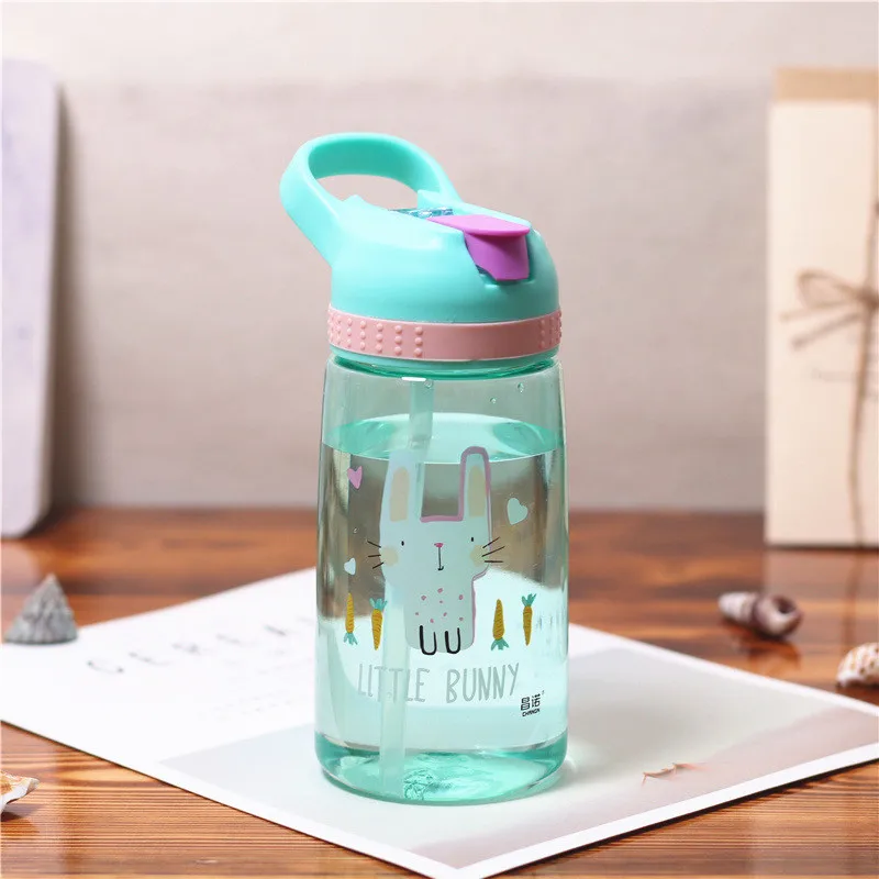 450 мл детская бутылка для воды с соломинкой без бисфенола детский питьевой чайник здоровая пластиковая переносная Спортивная бутылка