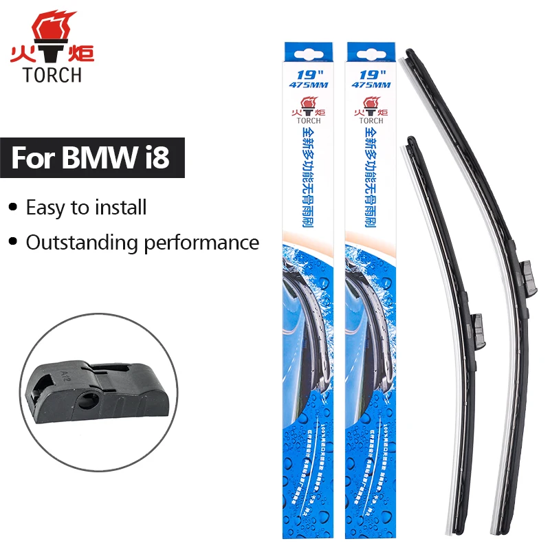 TORCH Wiper Blades for BMW i8 Fit Side Pin Arms 2014 2015 2016 2017