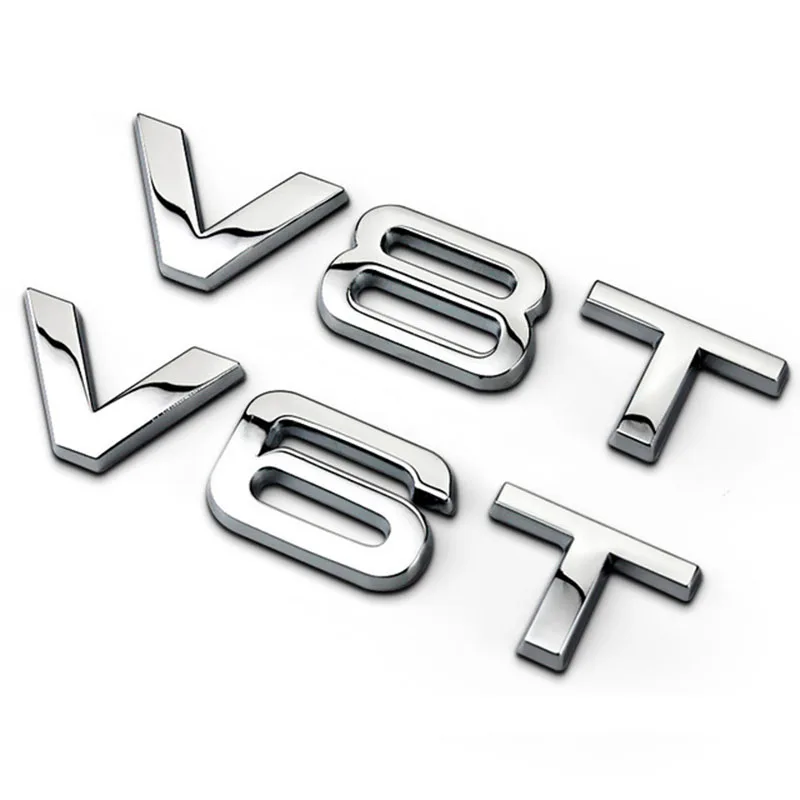 Раздельные буквы V6T V8T хромированный металлический автомобильный Стайлинг