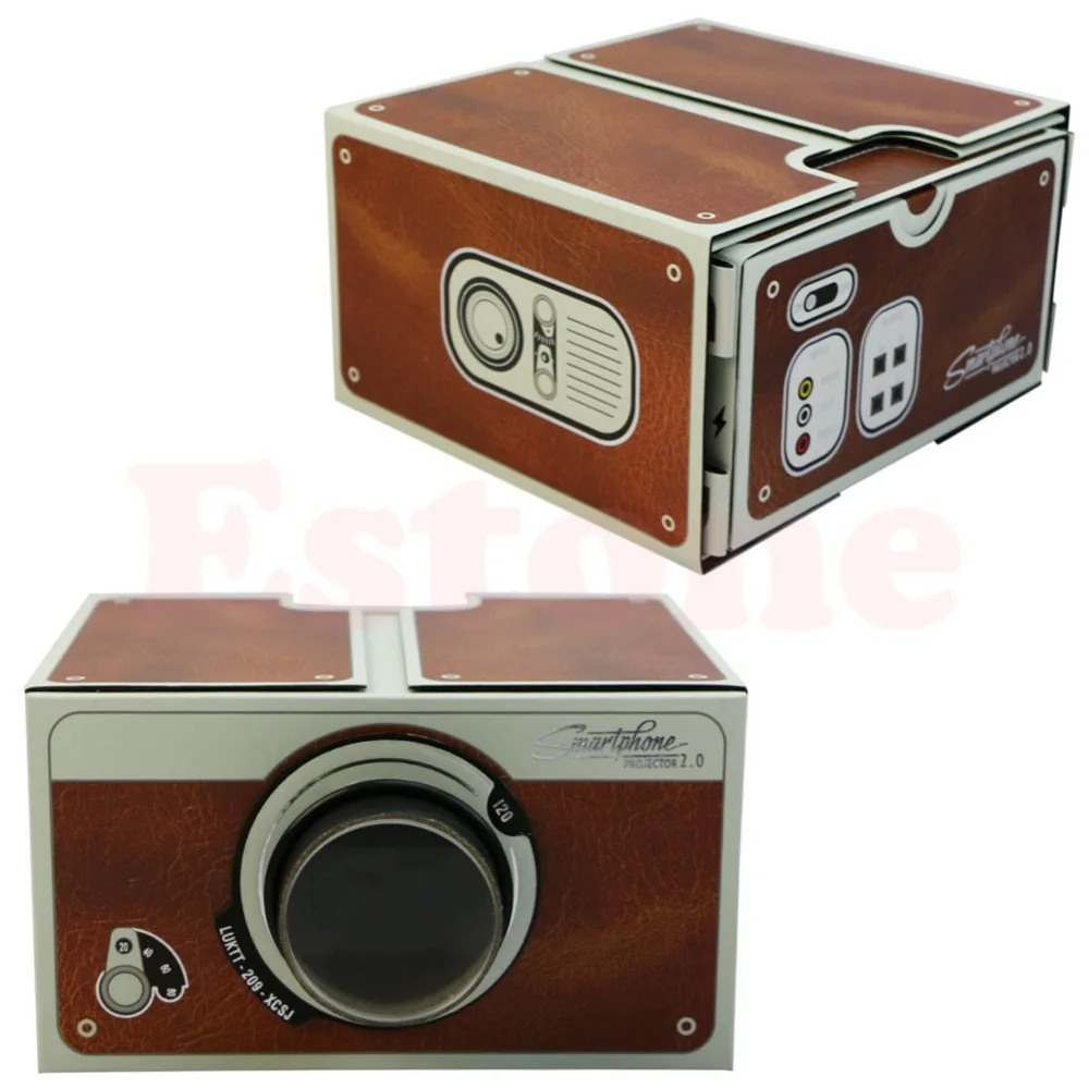 

New Portable Cardboard DIY Mobile Phone Projector Home Theater for Android/iOS For Samsung for iPhone