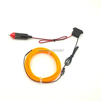 

Newest 10 Colors Available 4Meters Flexible 2.3mm-Skirt EL Wire Neon Novelty Light Car Decor With 12V Cigar Lighter Drives
