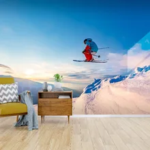 [Самоклеющиеся] 3D лыжные Экстремальные виды спорта 5 настенная бумага настенная печать настенные наклейки