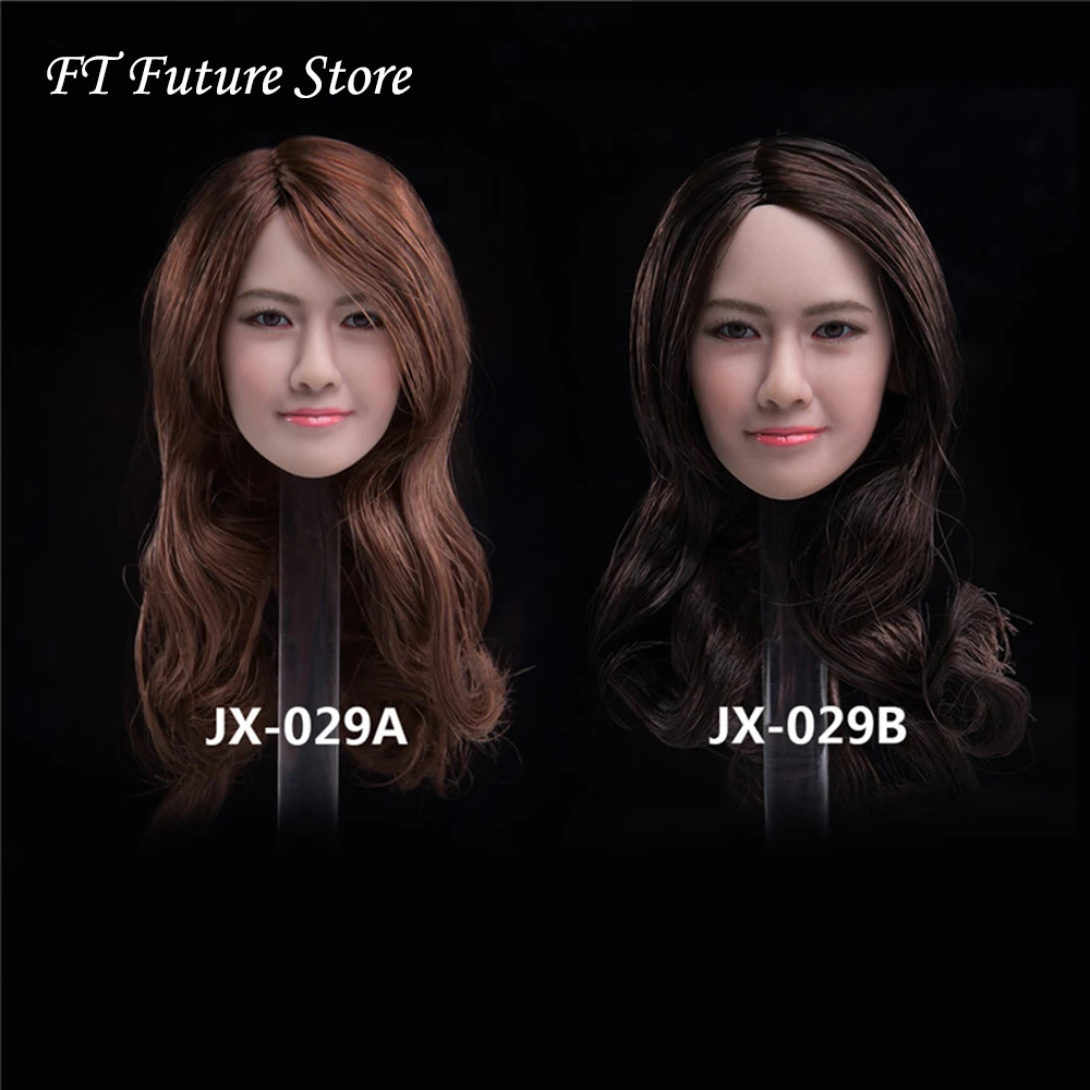 

Collectible 1/6 Scale Asian Beauty Head Carving Yoona Micro-expression Head Carved Model for 12'' Action Figure Body Accessory