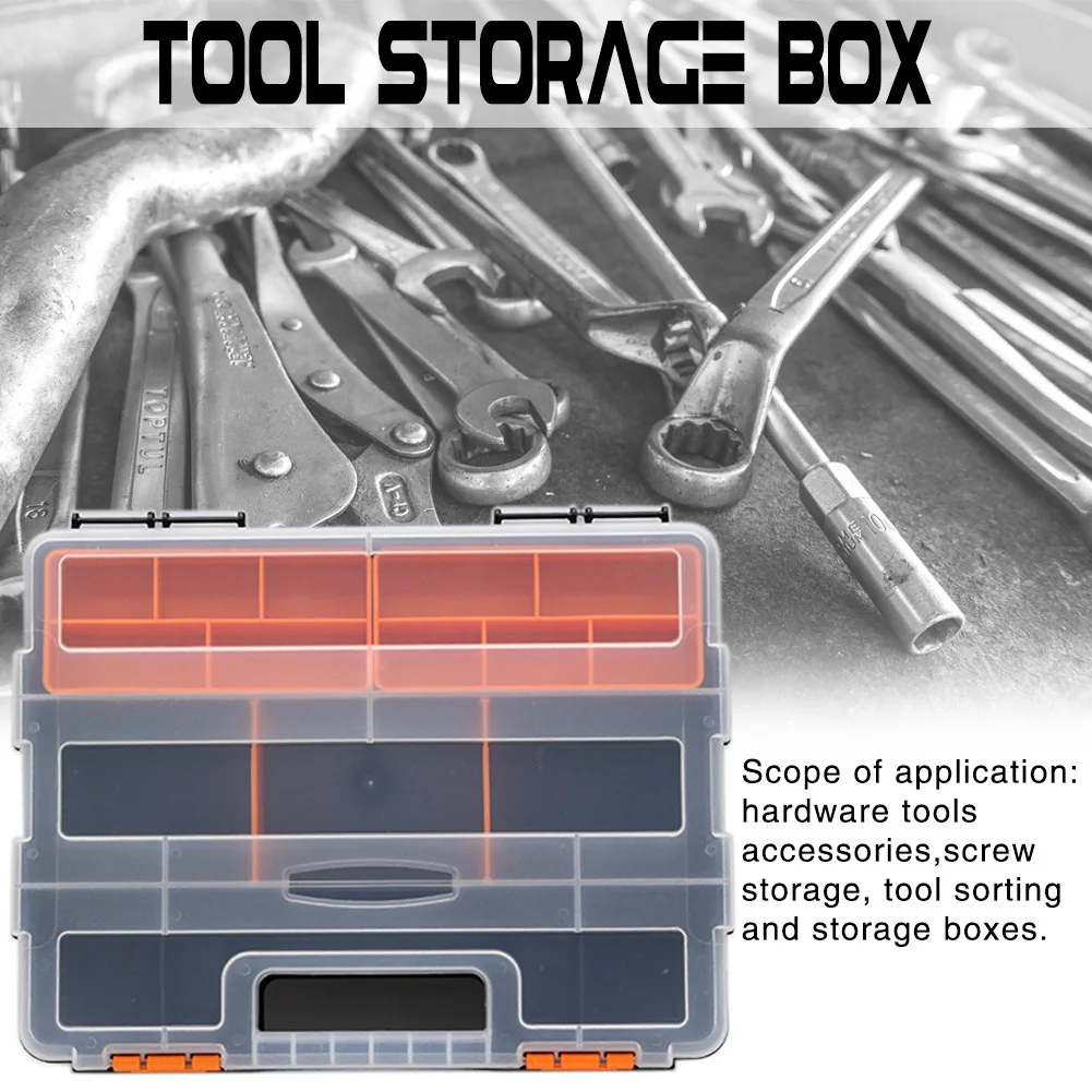 Пластик оборудования футляр для хранения инструмента Инст Box ключ Отвертка Запчасти Организатор Коробки F-290