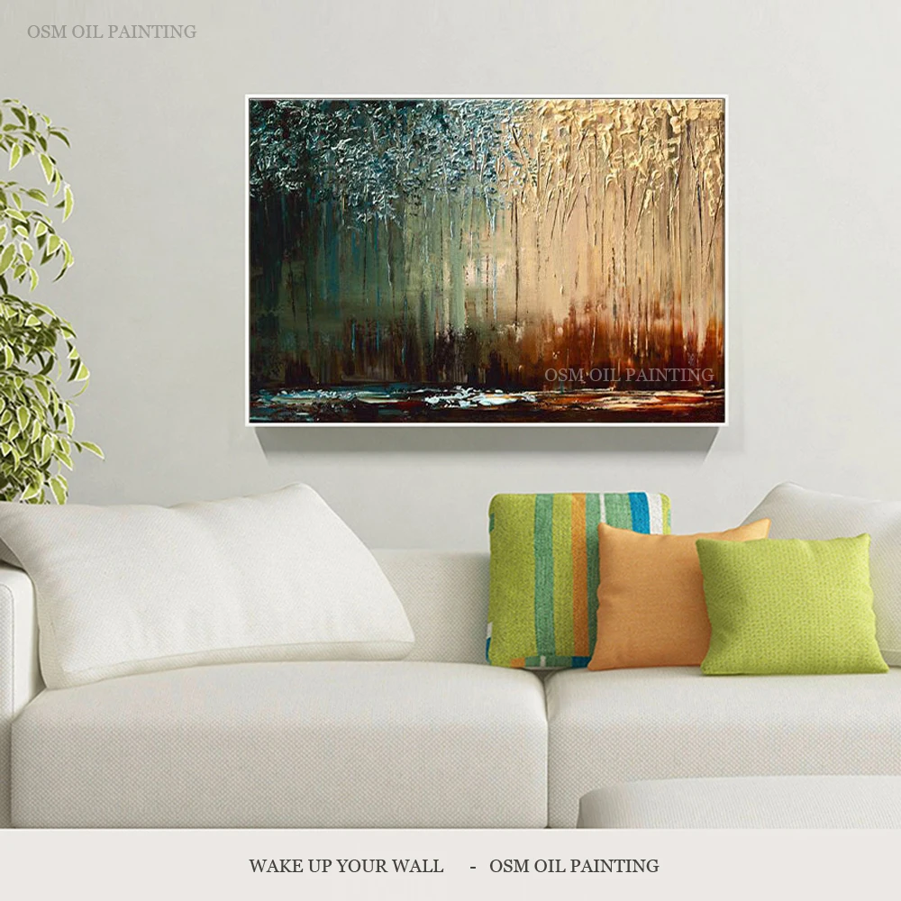 Us 22 5 50 Off Top Artist Hand Painted High Quality Abstract Interior Design Oil Painting Deep Colors Oil Painting Match With Brunet Furniture In