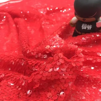 

ZH1930407 Nigerian Wedding Net Lace Fabric with sequins 5Yards Embroidered French Tulle Lace Fabric