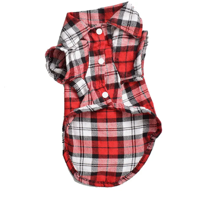 Summer Pet Cat Clothes For Small Cats Sphynx Classic Plaid Cat Shirts Cotton Kitten T shirt