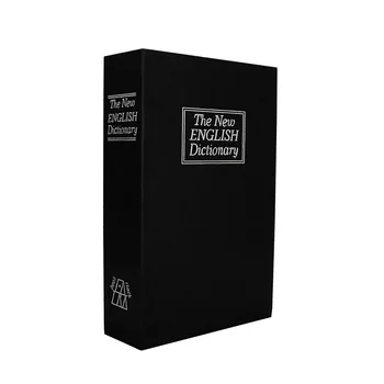 

Book Shape Mini Security Key with Lock Oganizer for Hidden Secret Black Book Design Safe Case Money Cash Box