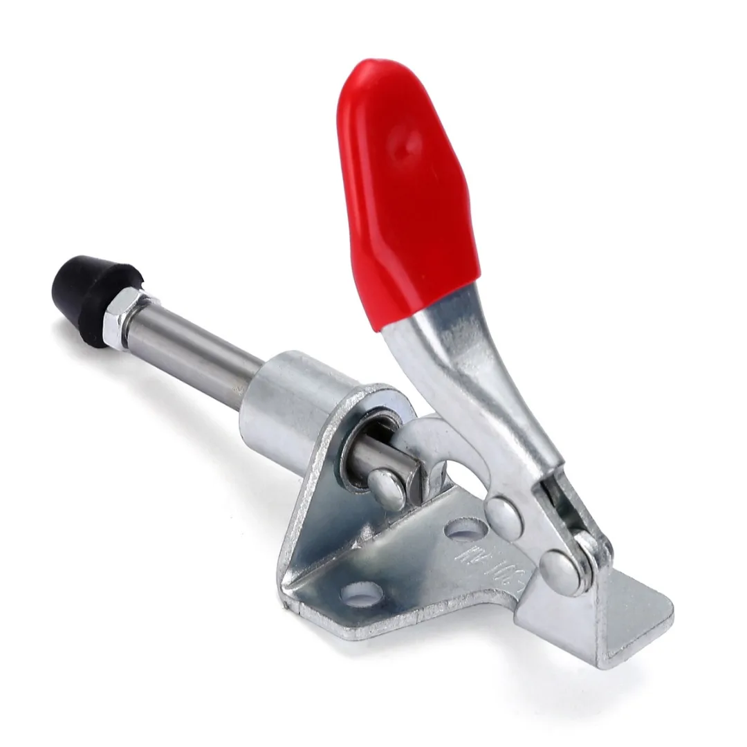 1pcs GH-301A Vertical Type Toggle Clamp Hand Tool Holding Capacity 45kg Bar Red Handgrip Push Pull Toggle Fixture Clamp