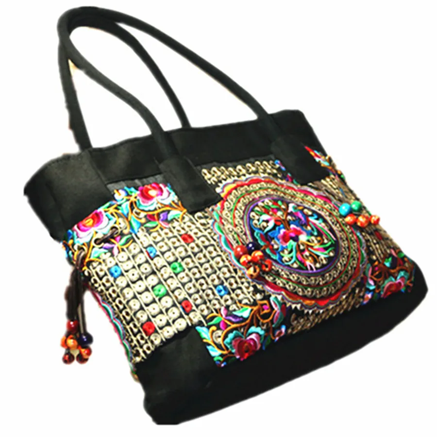 Indian Handmade Women Shoulder Bag Embroidered Hand Bag Multi-Color Ladies  Bag: Handbags