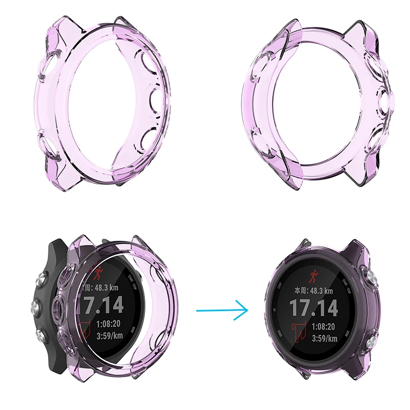 Защитный чехол для Garmin Forerunner 245/245 аксессуары для музыкальных часов ТПУ чехол анти-шок прозрачный тонкий дизайн прозрачный корпус